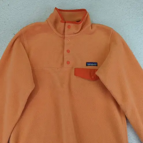 Patagonia  Synchilla Orange T-snap Quarter Snap Pullover Fleece Women's Small