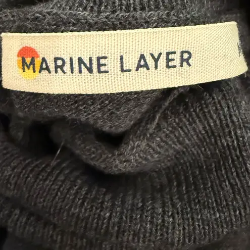 Marine layer Addison Turtleneck Sweater Dress, Dark Heather Gray Size Medium