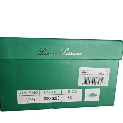 Lauren Lorraine  Lizzy Rhinestone Fuzzy Slipper in Rose Gold Size 8.5 NIB