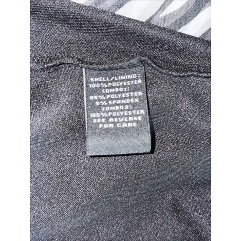 Boho,Chic,Romantic MSK Black And Whites Zebra Print Asymmetrical Hem DressSize L Size L