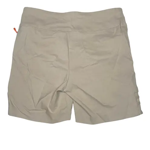 Hearts of Palm Shorts Women's 4P Solid Elastic Waistband Beige Pull On Stretch Size 4