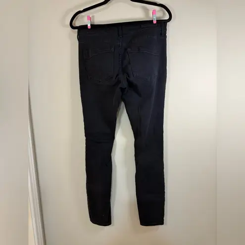 EXPRESS  Jeans Women’s Leggings Mid Rise Black Ripped Front Sz 6 Mint