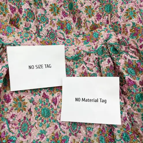 VTG Yaga New York Women Skirt Approx Small Maximalist Glam Party Coquette Sequin Pink