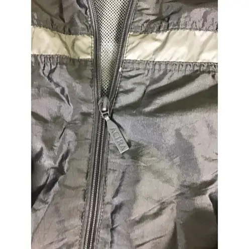 Women’s Lightweight Windbreaker Size Medium Gray Actra track Jacket Active wear
