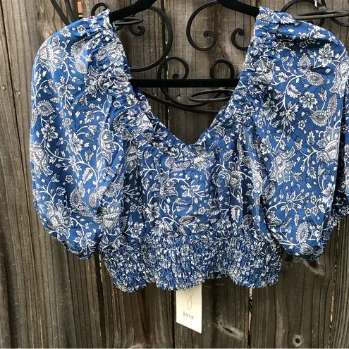 Joie  Blue Print cropped top XS