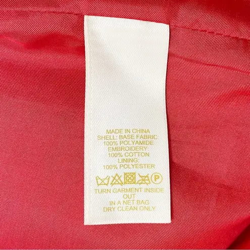 Kate Spade  New York Ashby Dress Maraschino Red Embroidered Shift Women’s Size 14