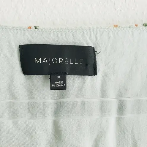 Majorelle Floral Green V-Neckline Tie Crop Top