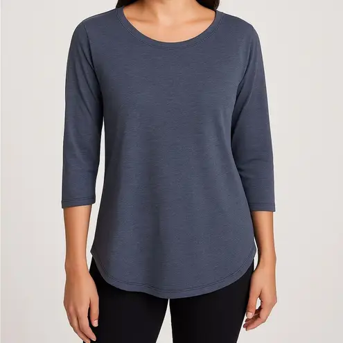 π΅ Sherosa Blue 3/4 Sleeve Tunic Tee Size S Soft Knit