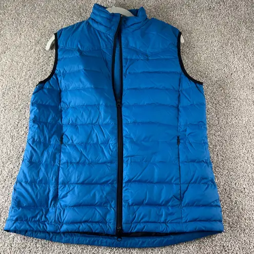 Riding Sport Equestrian Wear Puffer Vest Womens Blue Sleeveless Jacket Light Size M