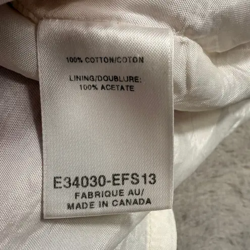 Eleventh Floor Sleeveless Duster Jacket Size 12 Pink Orange Chevron Print Cotton