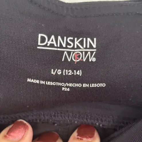 Danskin Now Purple and Black Performance Leggings Size L