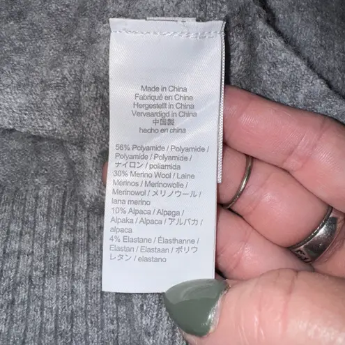 J. Crew Merino Wool Alpaca Blend Grey Turtleneck Sweater Women's Size S Gray