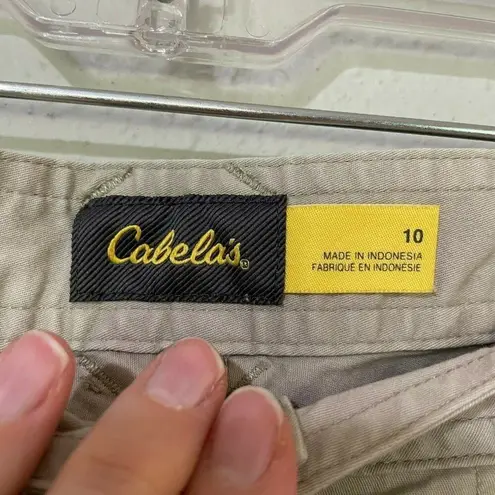 Cabela's Khaki Hiking Casual Cargo Shorts Womens 10 Gorpcore Outdoors Classic