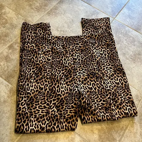INC International Concepts High Rise Skinny Animal Print Ankle Pants Stretch 6