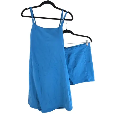 Halara Everyday Cloudful Double Straps Twisted 2-Piece Dress-Flipped Blue XL