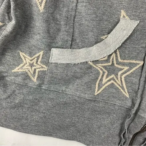 Kyla Seo women's XL Gray Star Hoodie distressed oversized sweatshirt