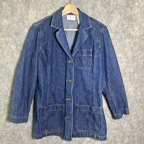 Liz Claiborne 1990’s  Denim Chore Three Pocket Jean Jacket Women's Small