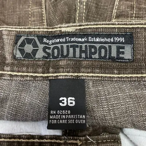 Southpole Men's Brown Washed Mid Rise Straight Leg Cotton Denim Jeans Size 36