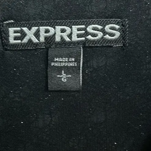 EXPRESS L Women's Bandage Dress  Black Silver Party clubbing cocktail