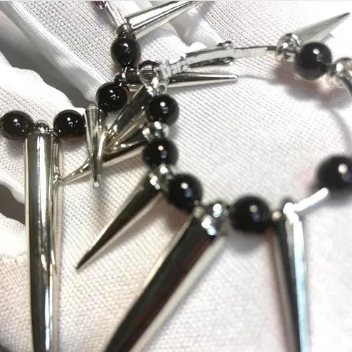 1 Pair Exaggerated Punk Gothic Hoop Earrings