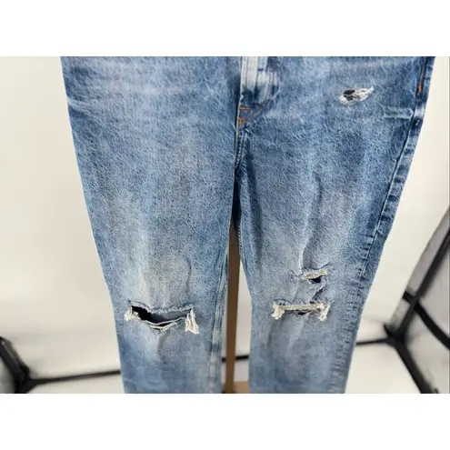 Bershka the 90’s wide leg distressed ripped denim Jeans Womens Size 10