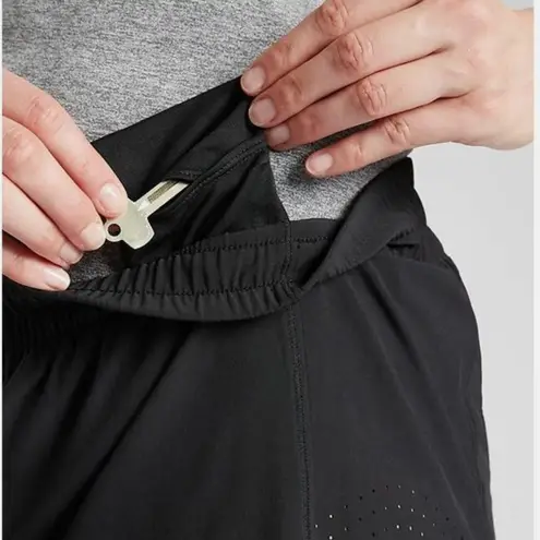 Athleta NWT  Women's Hustle 3" Short Sz 1X  Black Running Gym Workout Athleisure