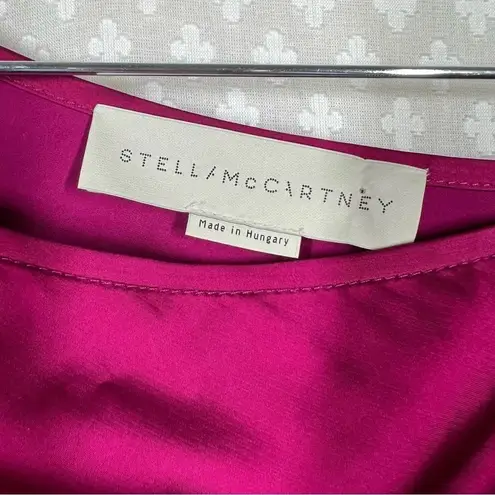 Stella McCartney Purple Pink One Shoulder Satin Glam Mini Dress