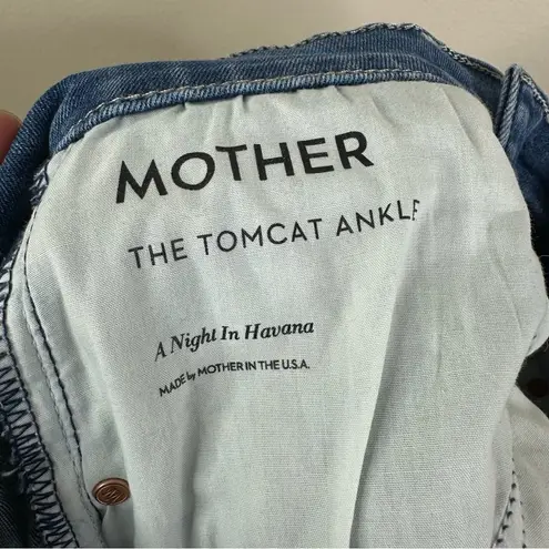 MOTHER Jeans The Tomcat Ankle in A Night in Havana Womens 27 Blue Straight Leg
