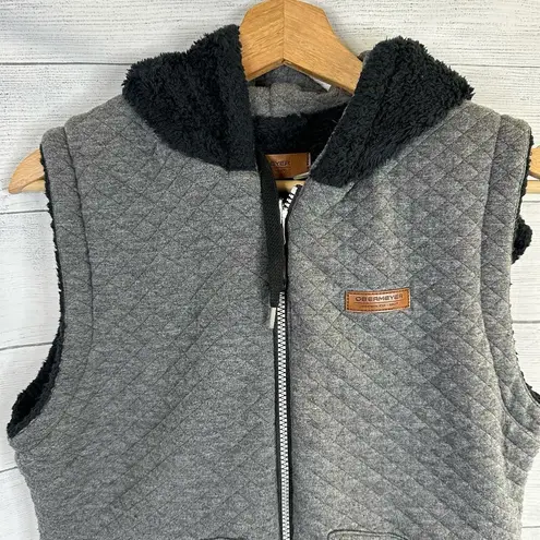 Obermeyer Womens size Medium Greyson Reversible Sherpa Vest Gray Black