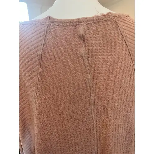 Free People  ventura long sleeve waffle knit boho top size M