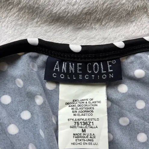 Anne cole Collection Black and White Polka Dot Wrap Mini Skirt