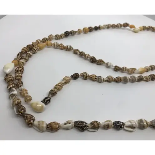 Vintage Cowrie Shell Necklaces Natural Shell Hand Made Jewelry‎ Beach Surf 32"