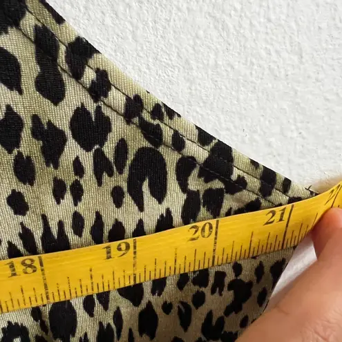 Green Leopard Print Turtleneck‎ Top, Y2K, Grunge, Edgy, Retro, Large