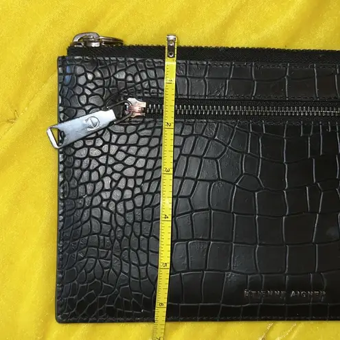 Etienne Aigner Croc Embossed Large Clutch