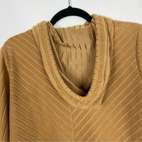 Nine West  Fuzzy Tan Ribbed Hoodie