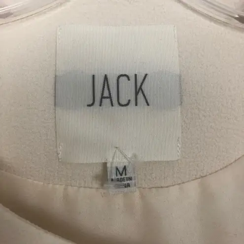 JACK Long Sleeve Zip Up Cream Women's Blazer Size Medium