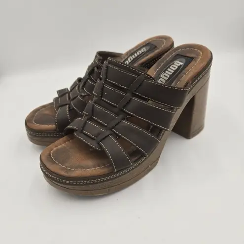 Bongo Y2K Vintage 90s  Chunky Platform Heels Size 6 M Brown Sandal See All Photos