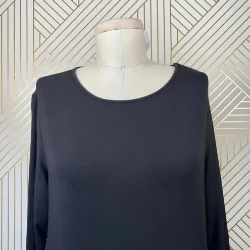 Betabrand Sweatshirt Jersey Travel Dress Black