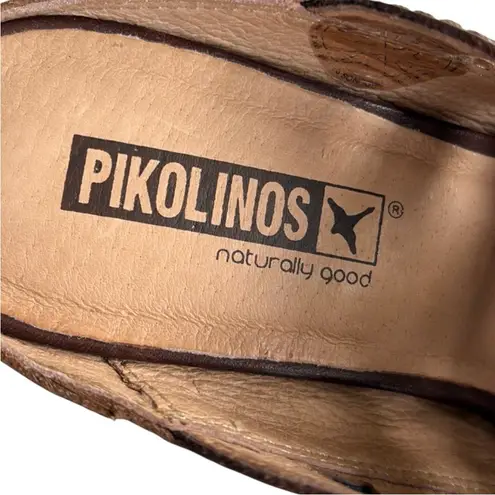 Like New PIKOLINOS Leather Capri Wedge
Sandals Brown Size 6.5