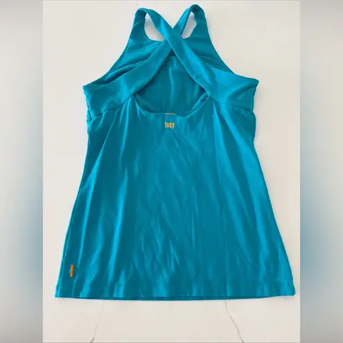 Lucy Activewear Lucy Crisscross Activewear Tank Dark Teal