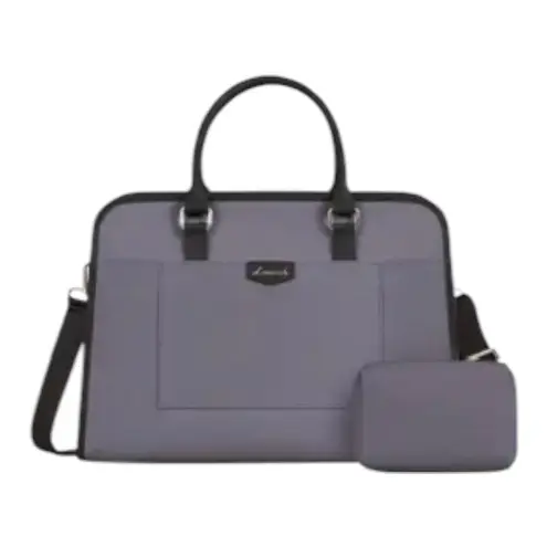 LOVEVOOK Blue Canvas Laptop Tope Capacity Fits 15.6 Inch Laptop