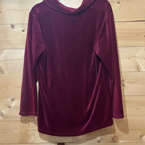 Victoria's Secret Vintage Victoria’s Secret Country Red Velvet Button‎ Up Shirt Women’s M | Lounge - Image 6