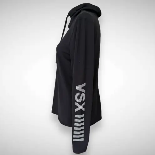 VICTORIA'S SECRET SPORT VSX Women's Long Sleeve Cowl Neck Shirt Small | EUC Black