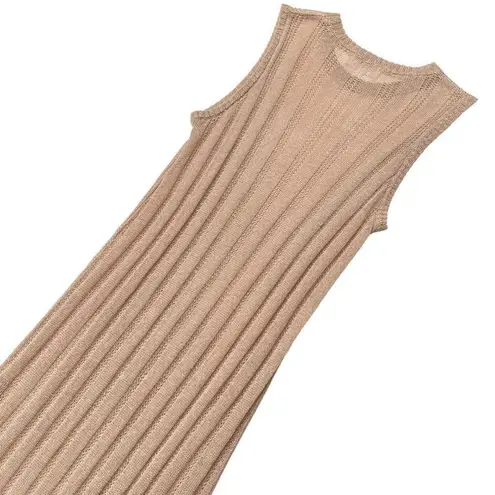 Bella Dahl Sleeveless Side Slit Midi Dress in Dark Sand