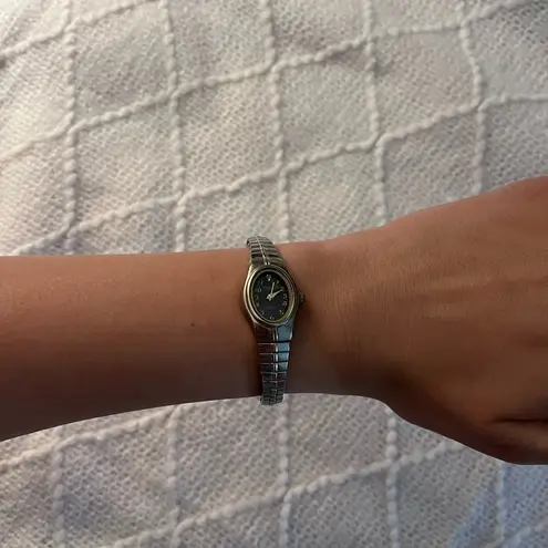 Vintage Silver & Navy Quartz Bracelet Watch