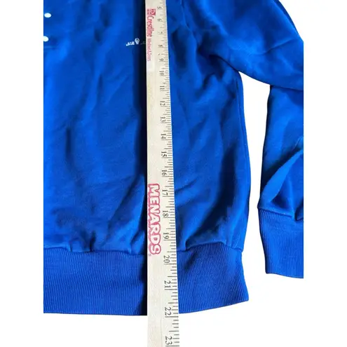 VTG Game Breaker Sweatshirt Blue Collared Large Workout Gym Exercise Walk READ