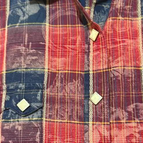 Rough Stock by Panhandle Slim Western Pearl Snap Shirt Women’s Cowboy Rodeo MED Red