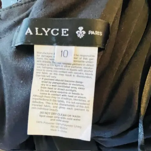 Alyce Paris Sequin Party Mini Dress Animal Print Black & Purple Size 10