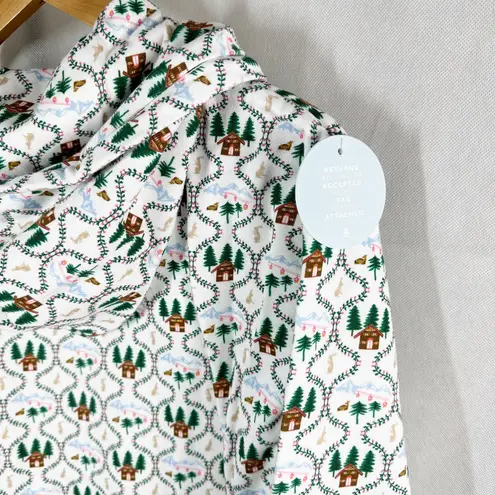 Hill House The All-Gender Teddy Zip-Up White Ski Chalet Size Large Winter