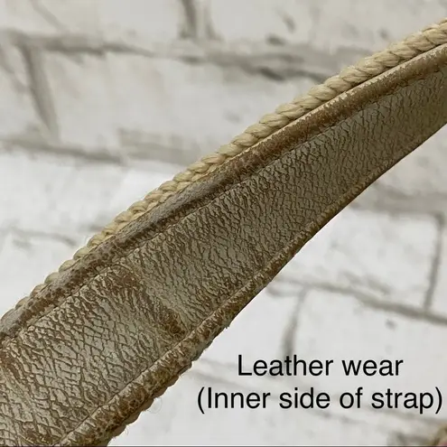 Vintage Beige Floral Needlepoint Clutch Handbag